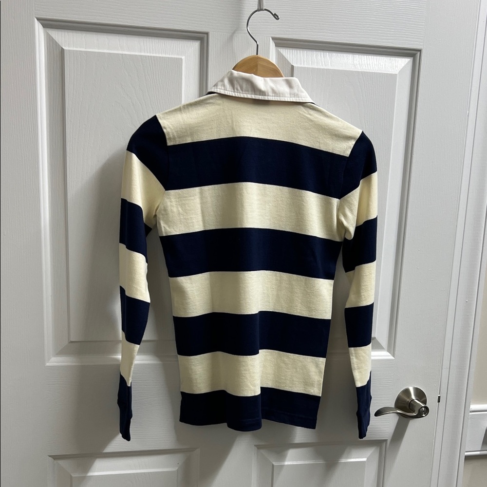 Polo by Ralph Lauren women’s Navy and Cream long sleeve Shirt size xs - Picture 5 of 9